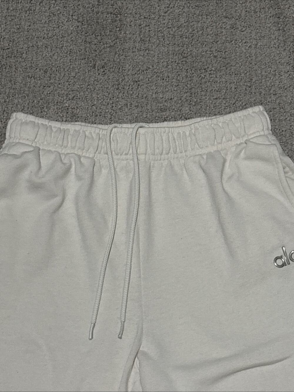 Alo Yoga Sweatpants White Relaxed Joggers - No Tags 13” Waist 27” Inseam Length